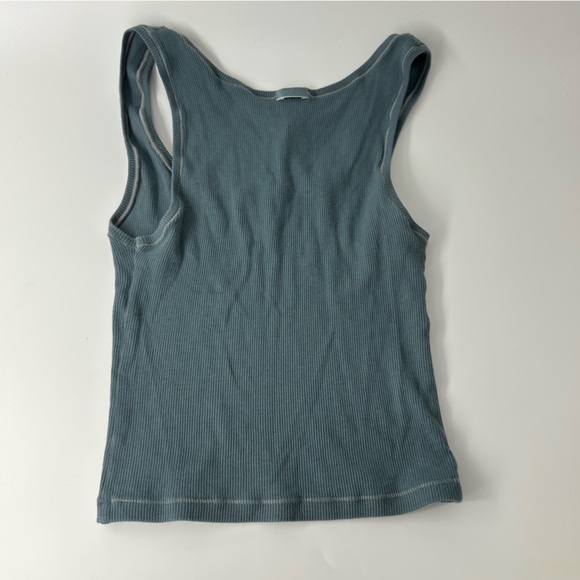SKIMS Blue Ribbed Tank Top - Picture 2 of 4